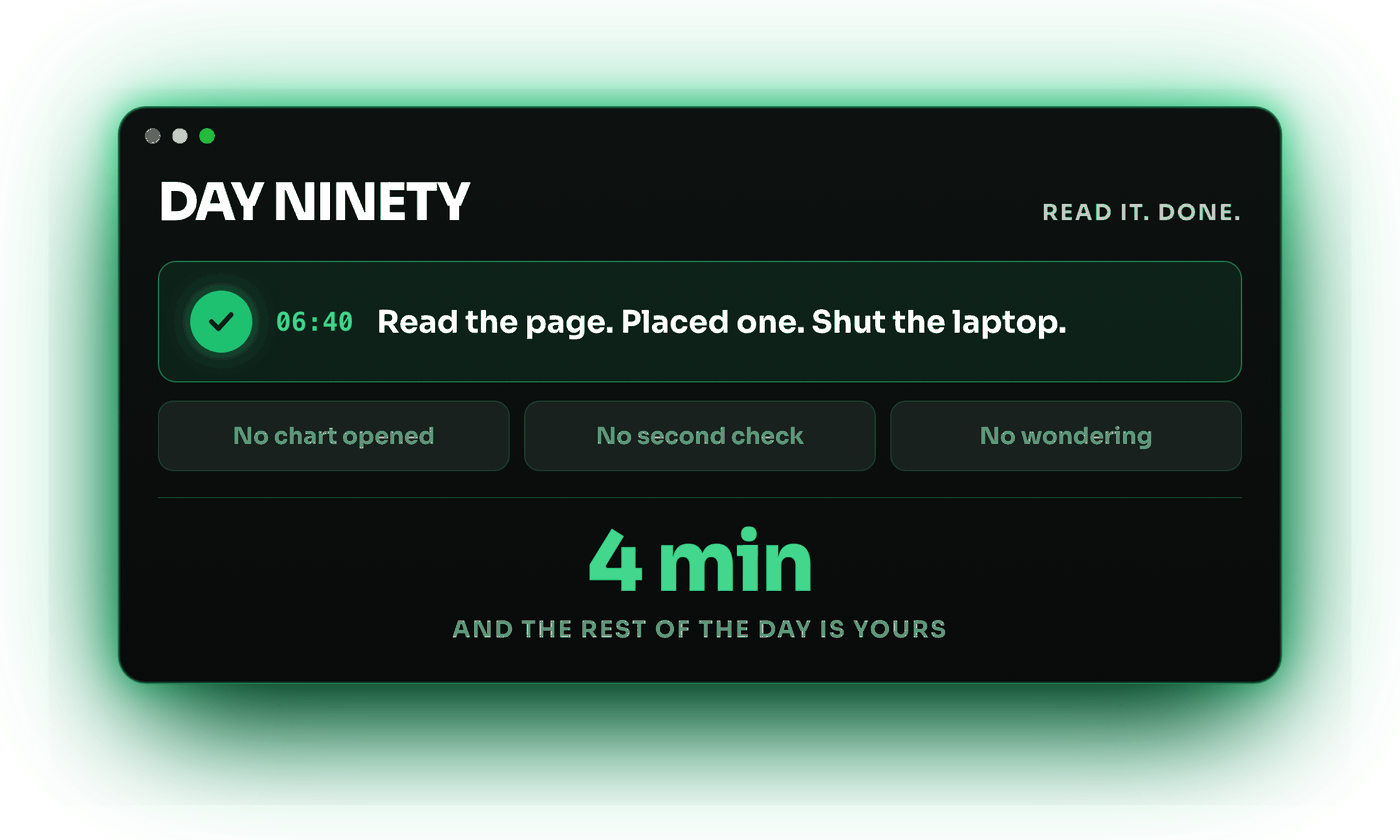 Day ninety: one four minute read with a coffee, then the rest of the day is yours