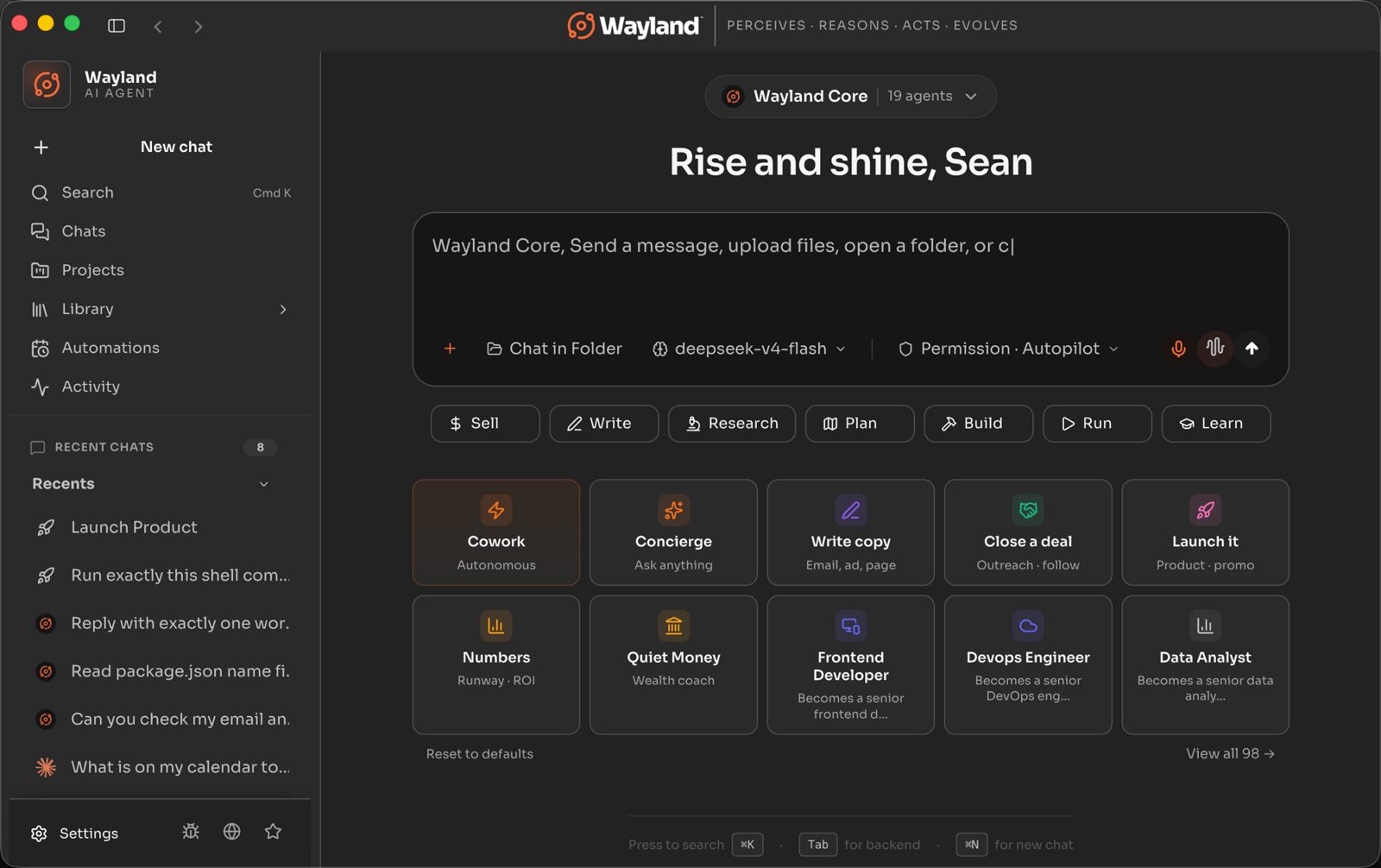 Wayland, your own personal AI agent